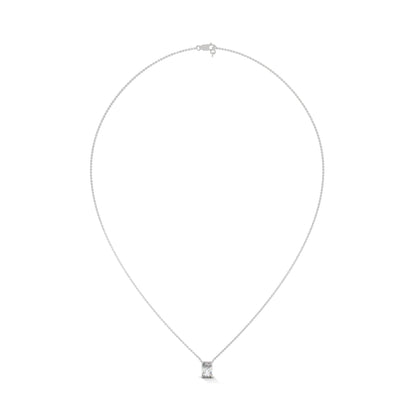 Veloura Emerald Cut Pendant With Chain