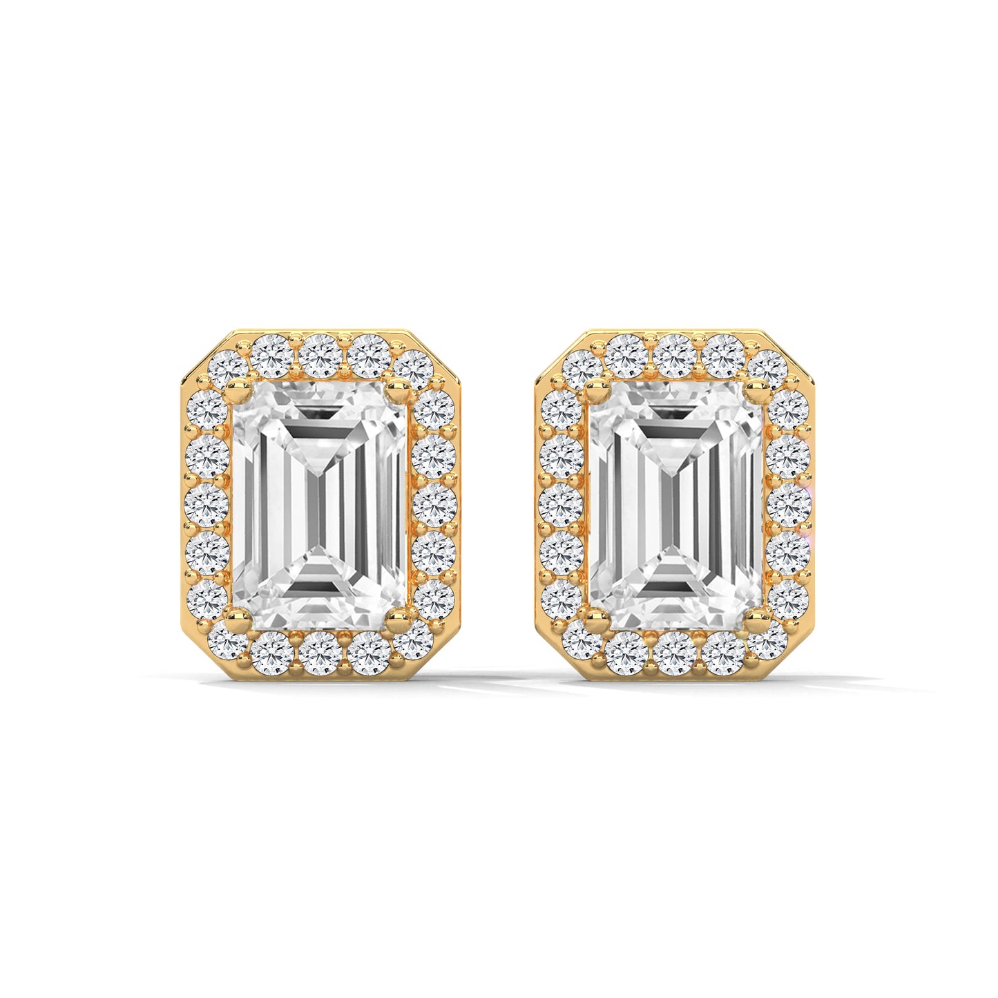 Elite Emerald Halo Earrings