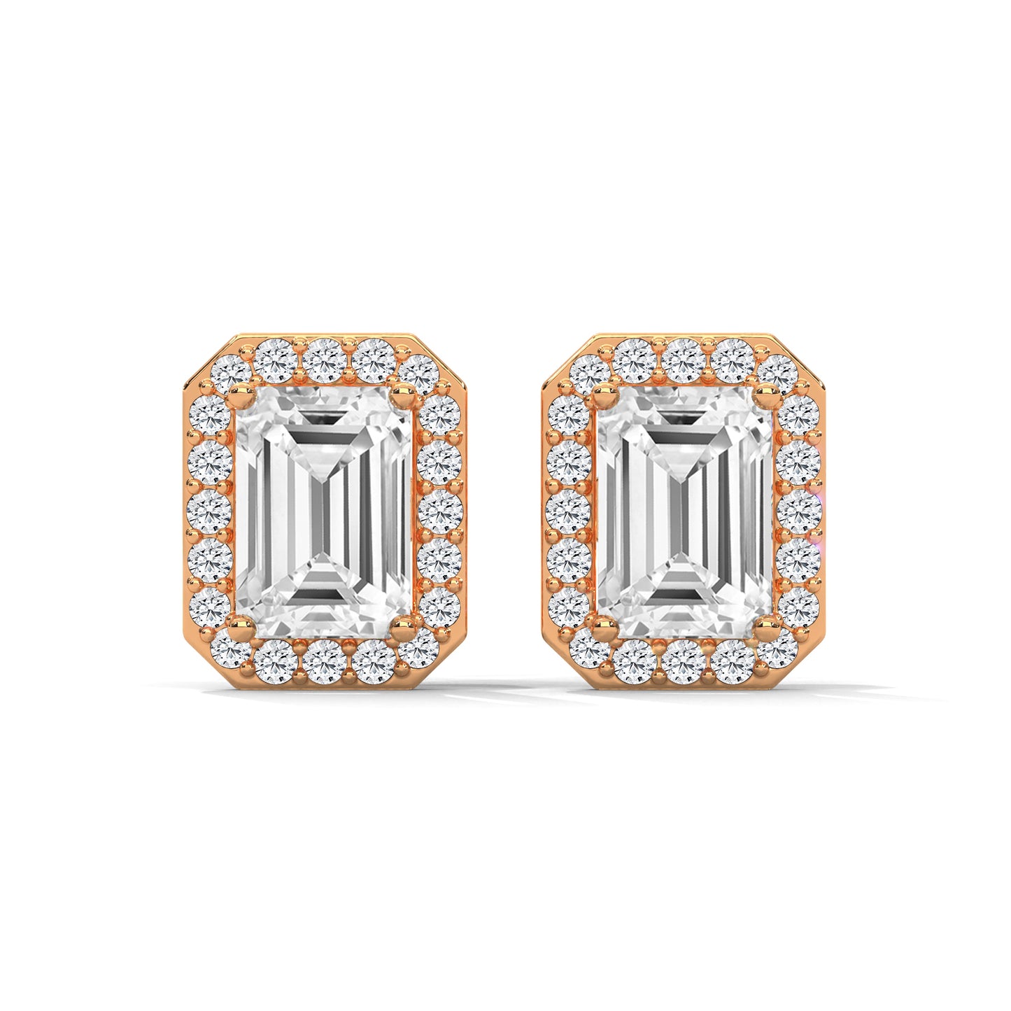 Elite Emerald Halo Earrings