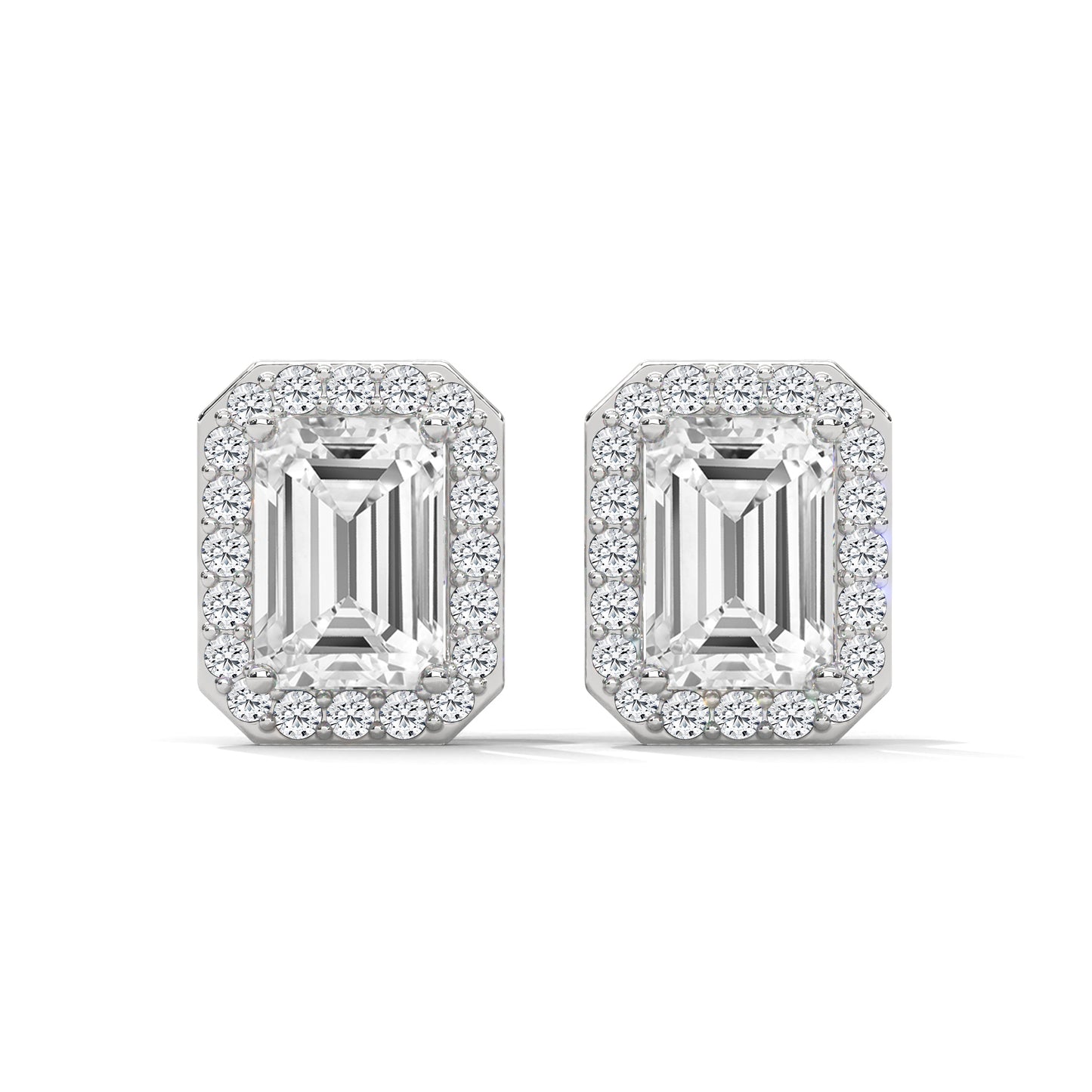 Elite Emerald Halo Earrings