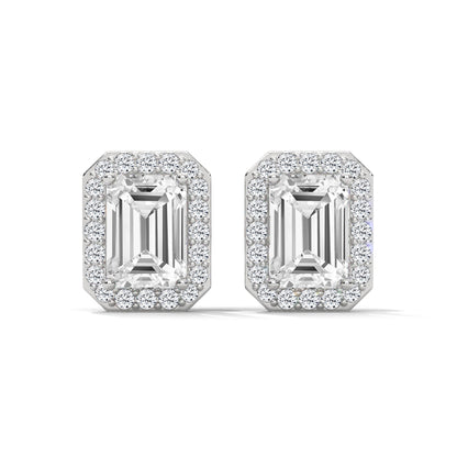 Elite Emerald Halo Earrings