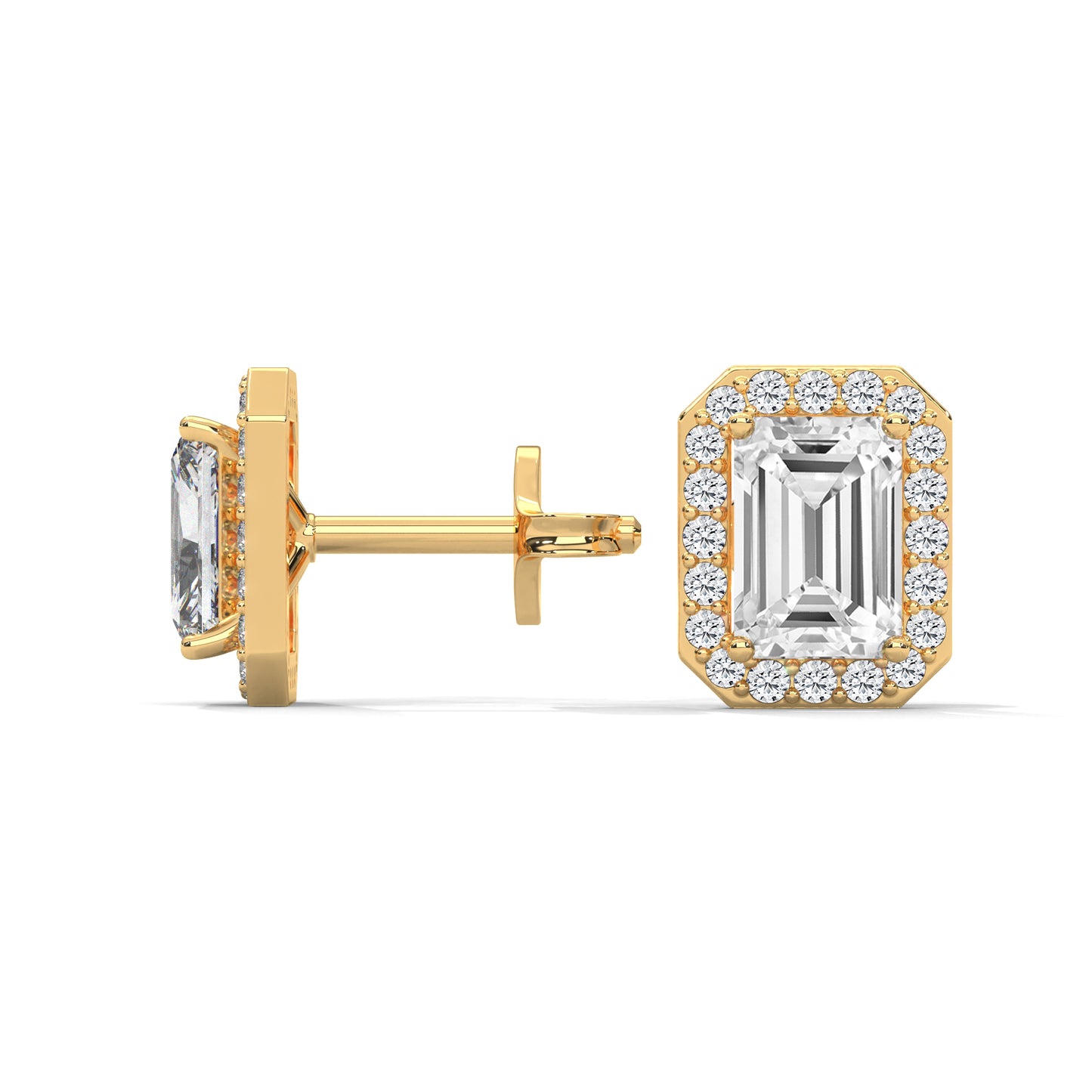 Elite Emerald Halo Earrings