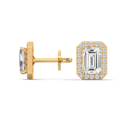 Elite Emerald Halo Earrings
