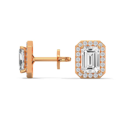 Elite Emerald Halo Earrings