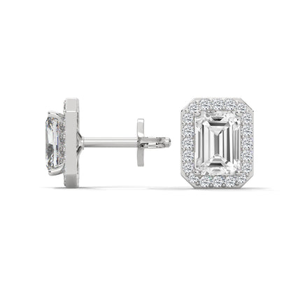Elite Emerald Halo Earrings