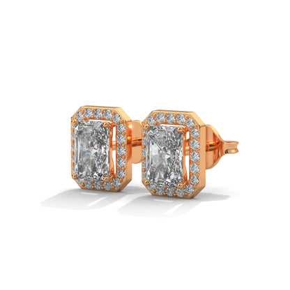 Elite Emerald Halo Earrings