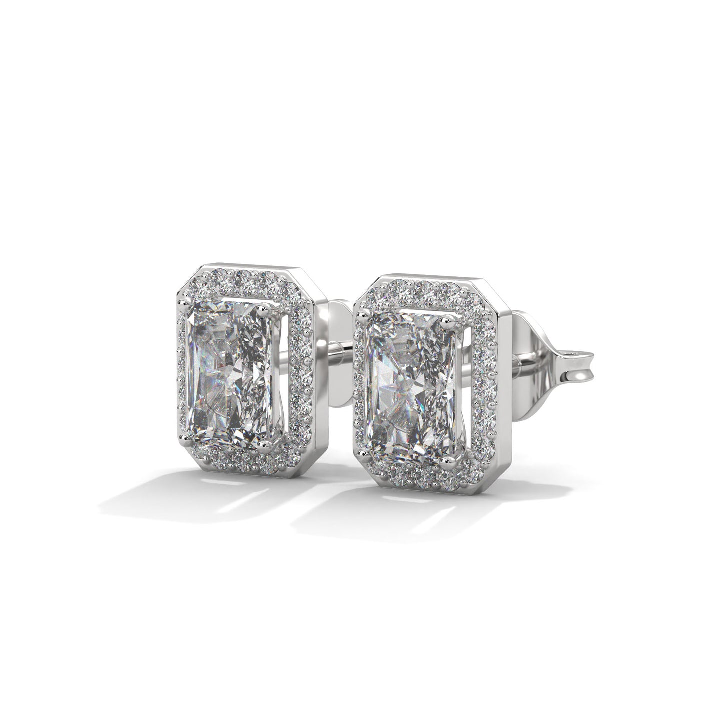 Elite Emerald Halo Earrings