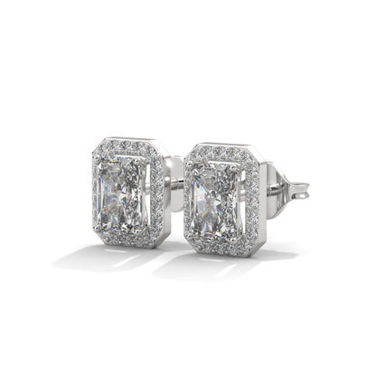 Elite Emerald Halo Earrings
