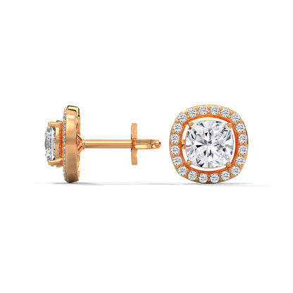 Crazy Cushion Halo Earrings