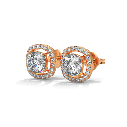 Crazy Cushion Halo Earrings