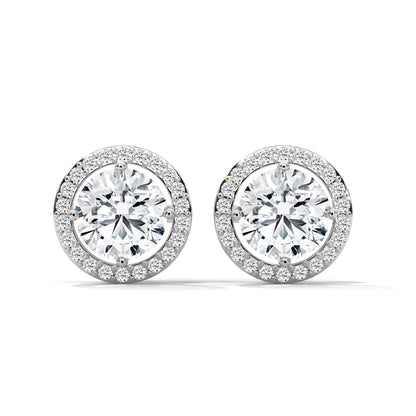 Classic Round Halo Earrings
