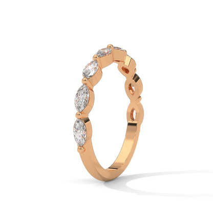 Marquise Half Eternity Band