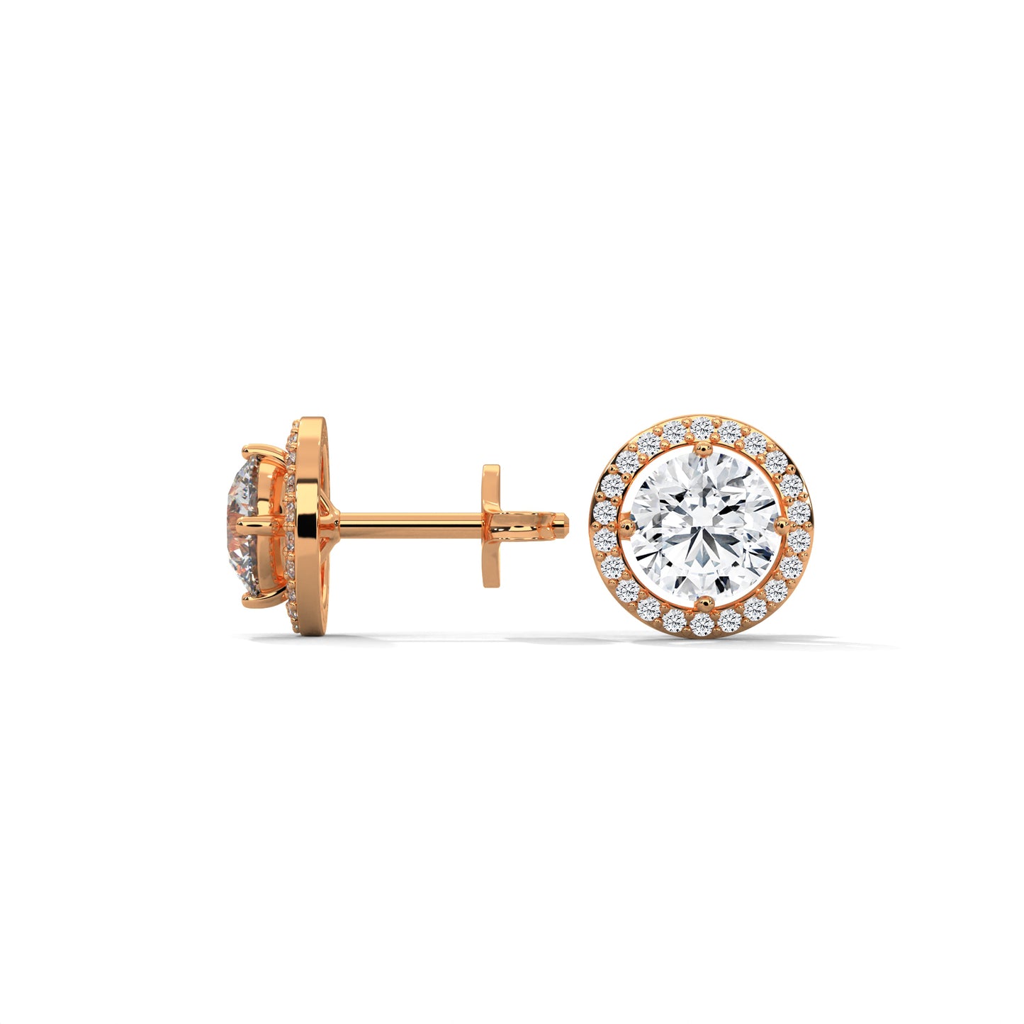 Classic Round Halo Earrings