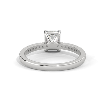 Serene Emerald Cut Side Stones Ring