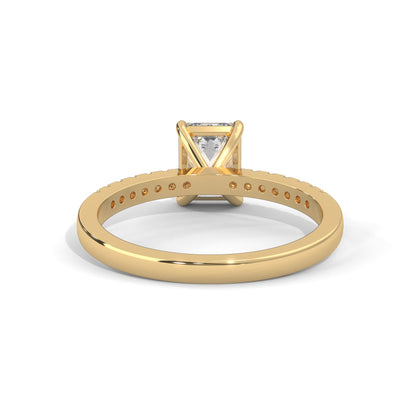 Serene Emerald Cut Side Stones Ring