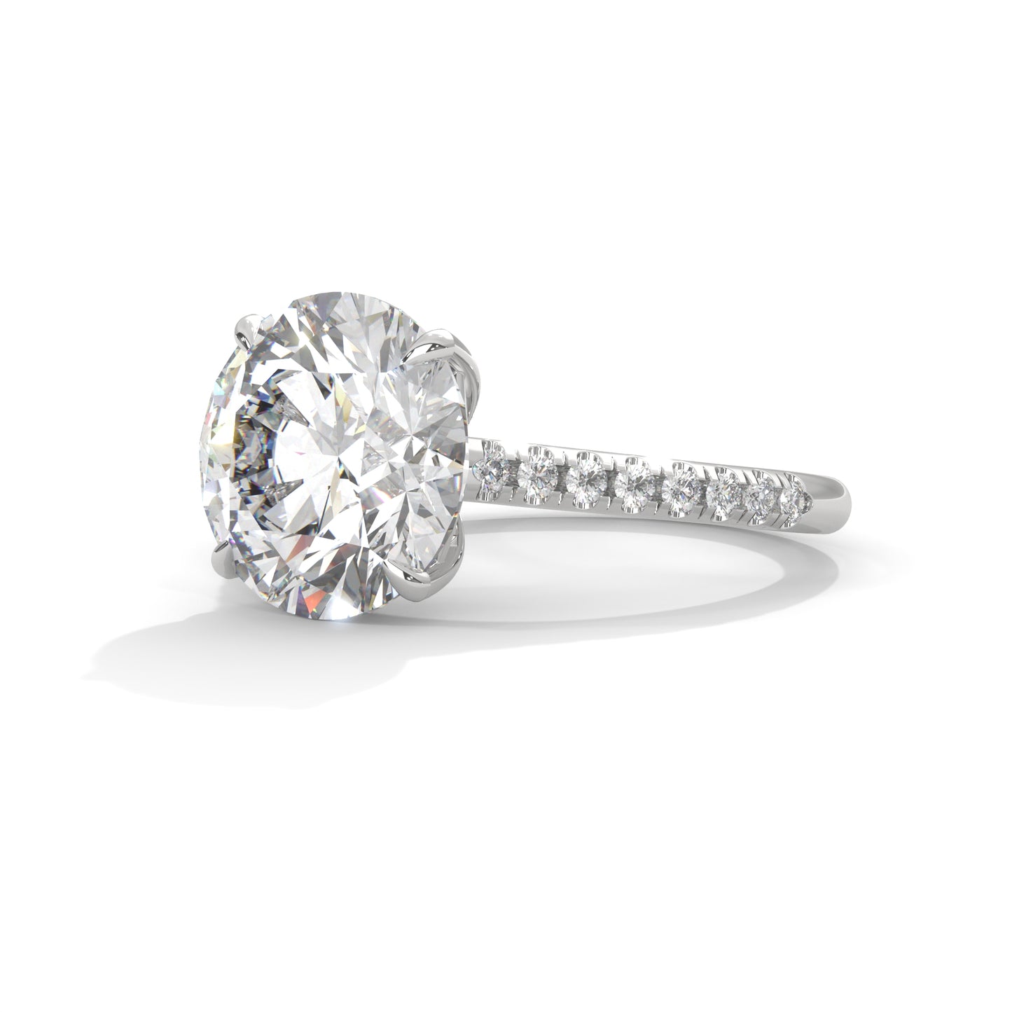 Elegant Side Stone Ring