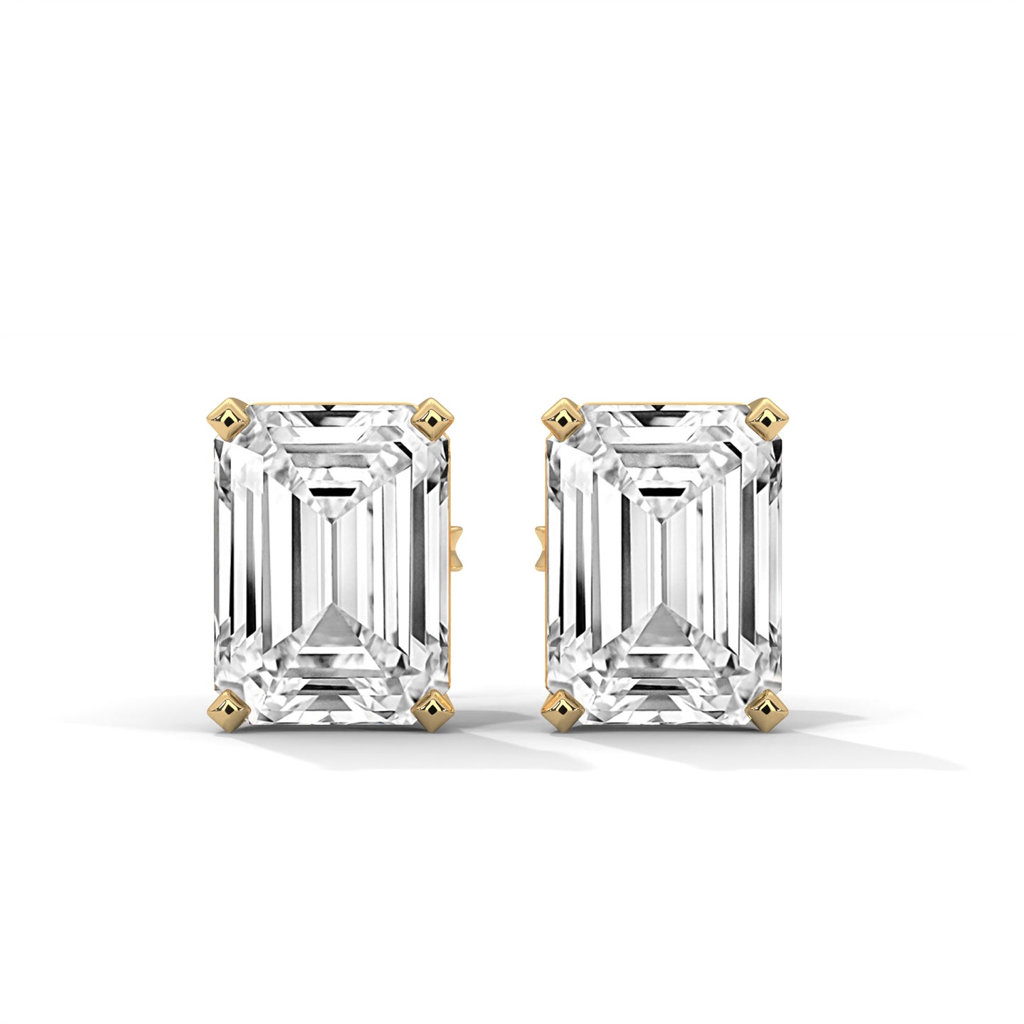 Althea Emerald Cut Stud Earrings
