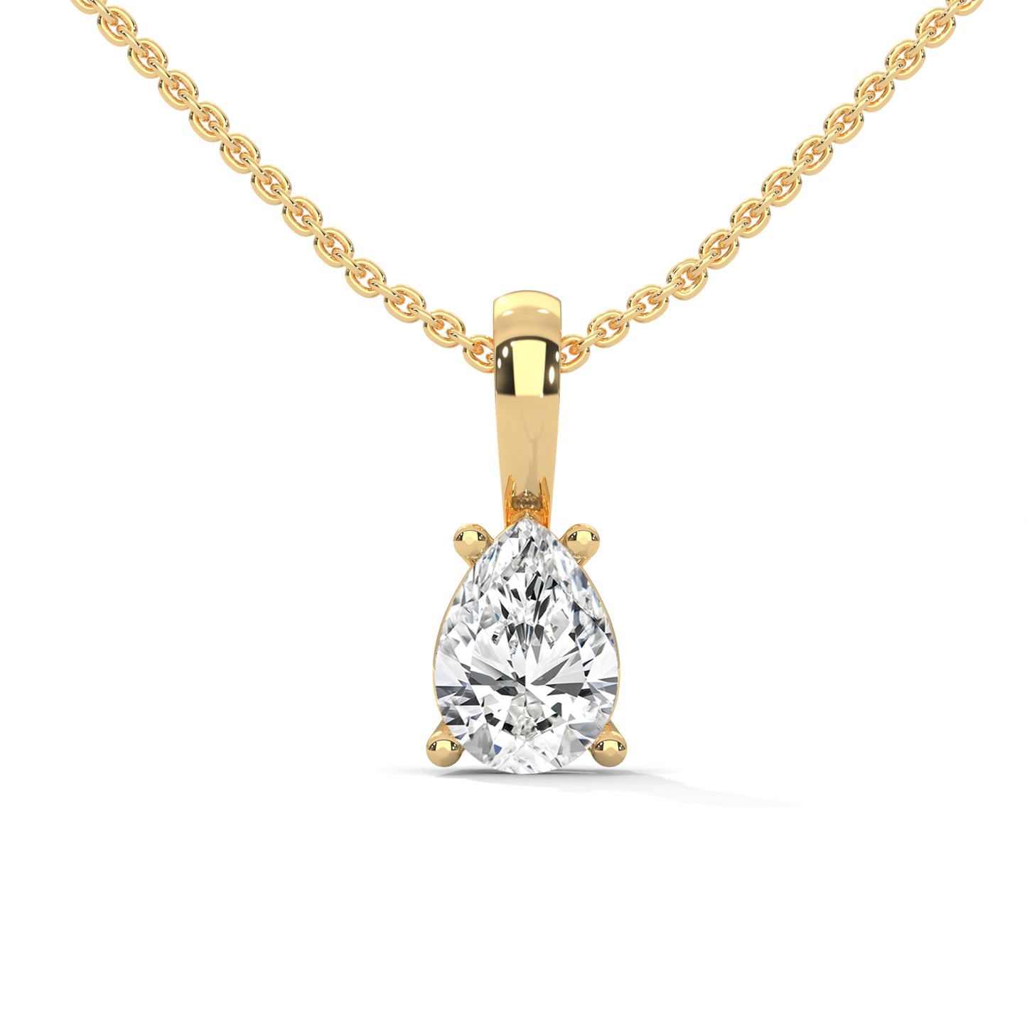 Caelira Pear Pendant With Chain