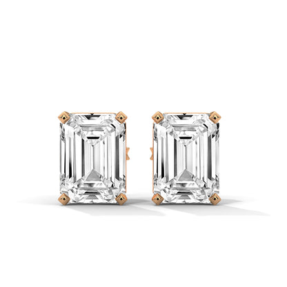 Althea Emerald Cut Stud Earrings