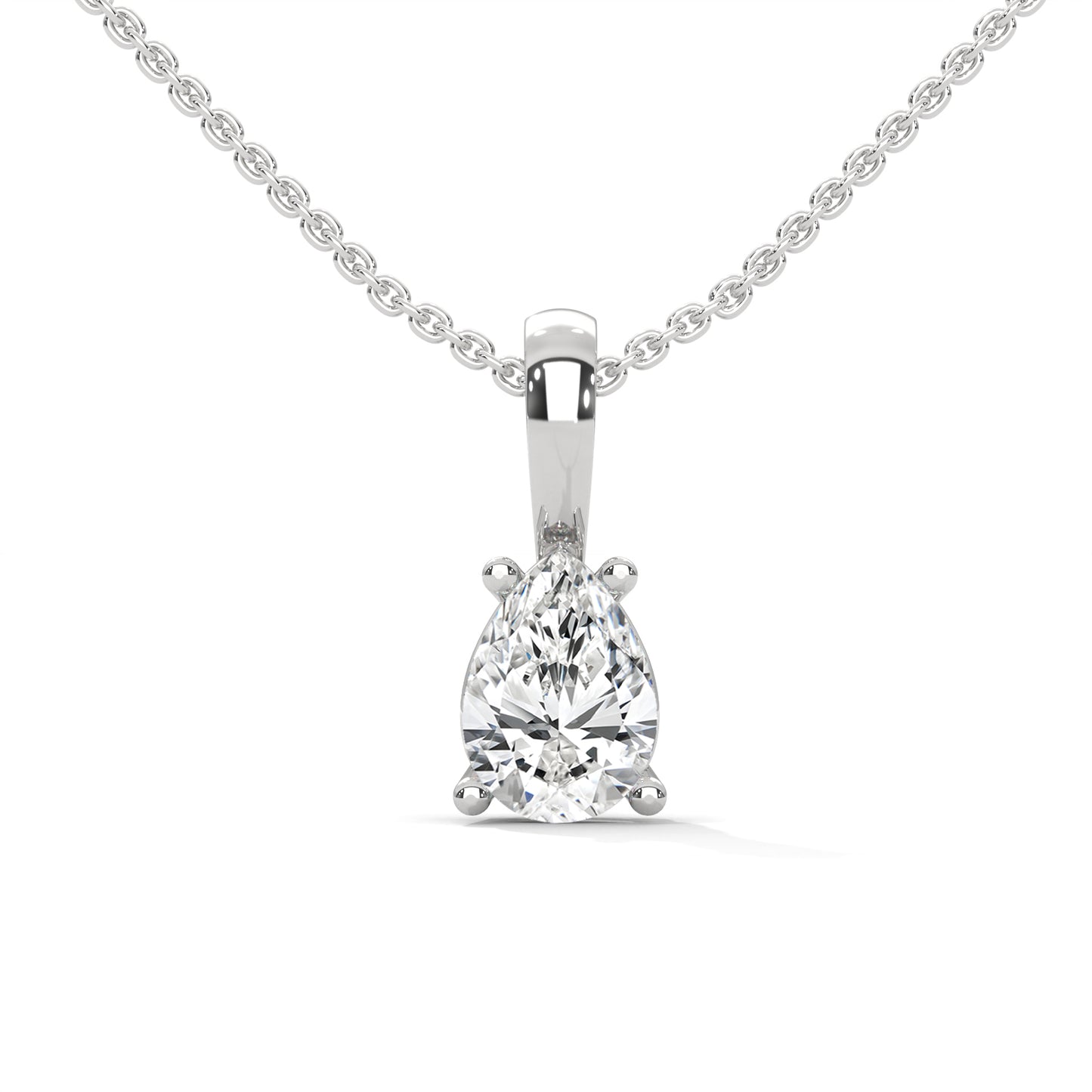 Caelira Pear Pendant With Chain