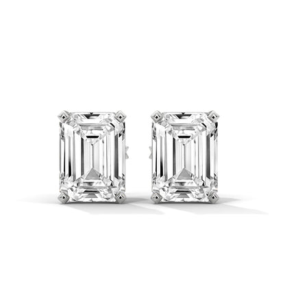 Althea Emerald Cut Stud Earrings