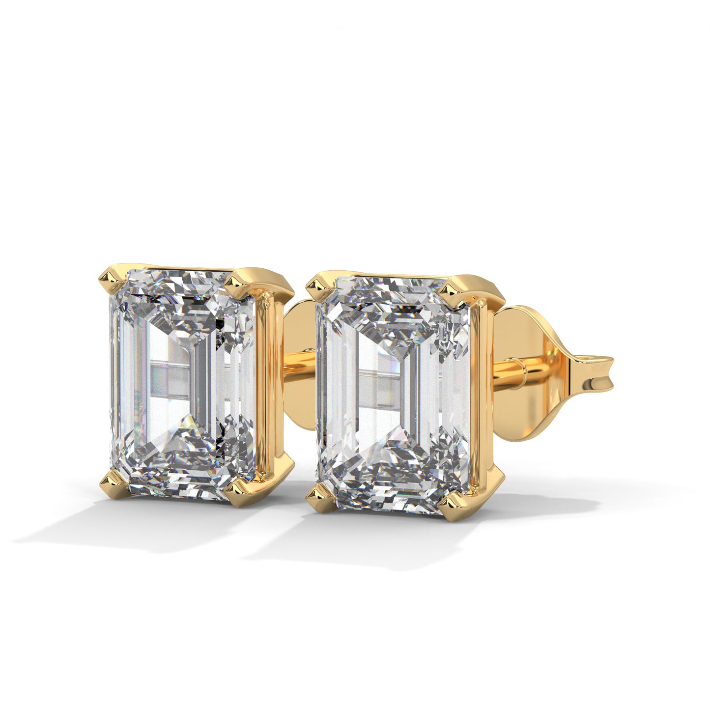 Althea Emerald Cut Stud Earrings