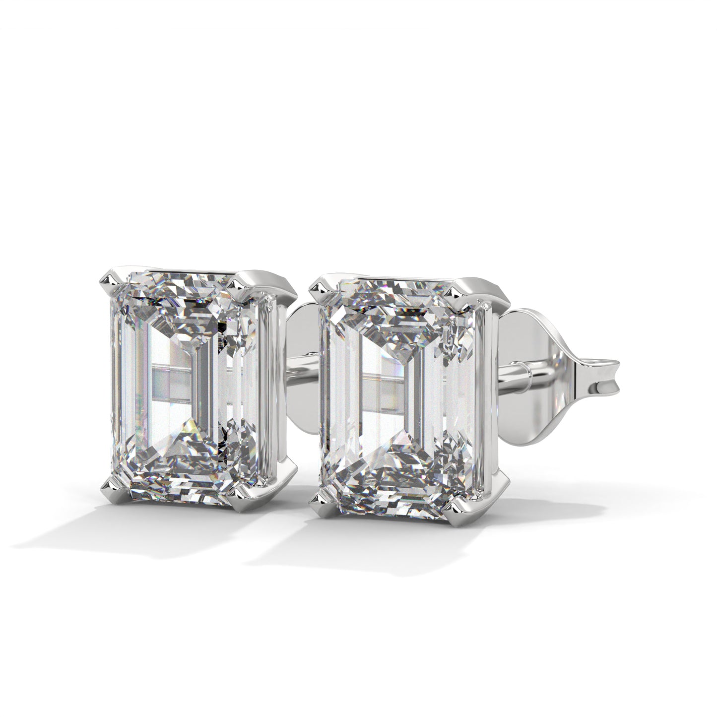 Althea Emerald Cut Stud Earrings