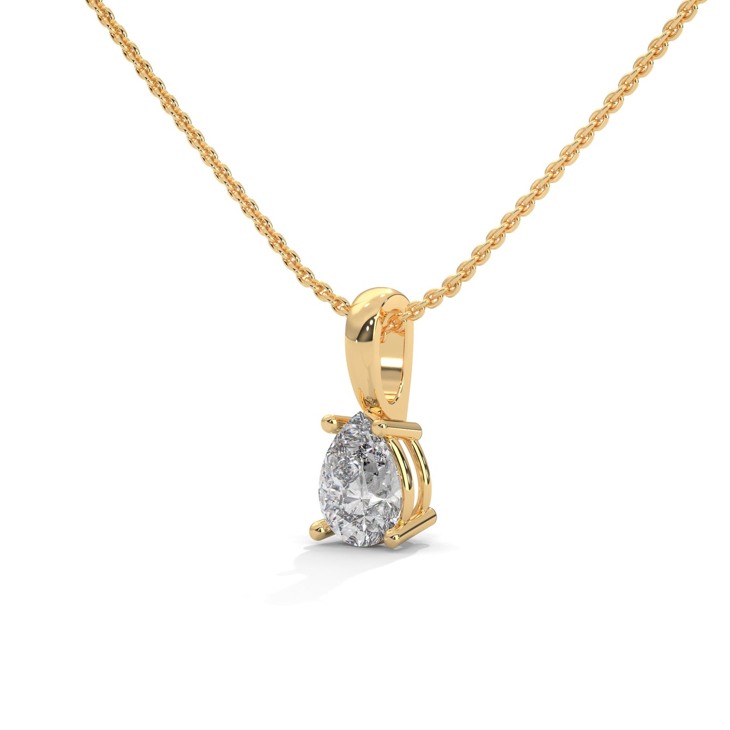 Caelira Pear Pendant With Chain