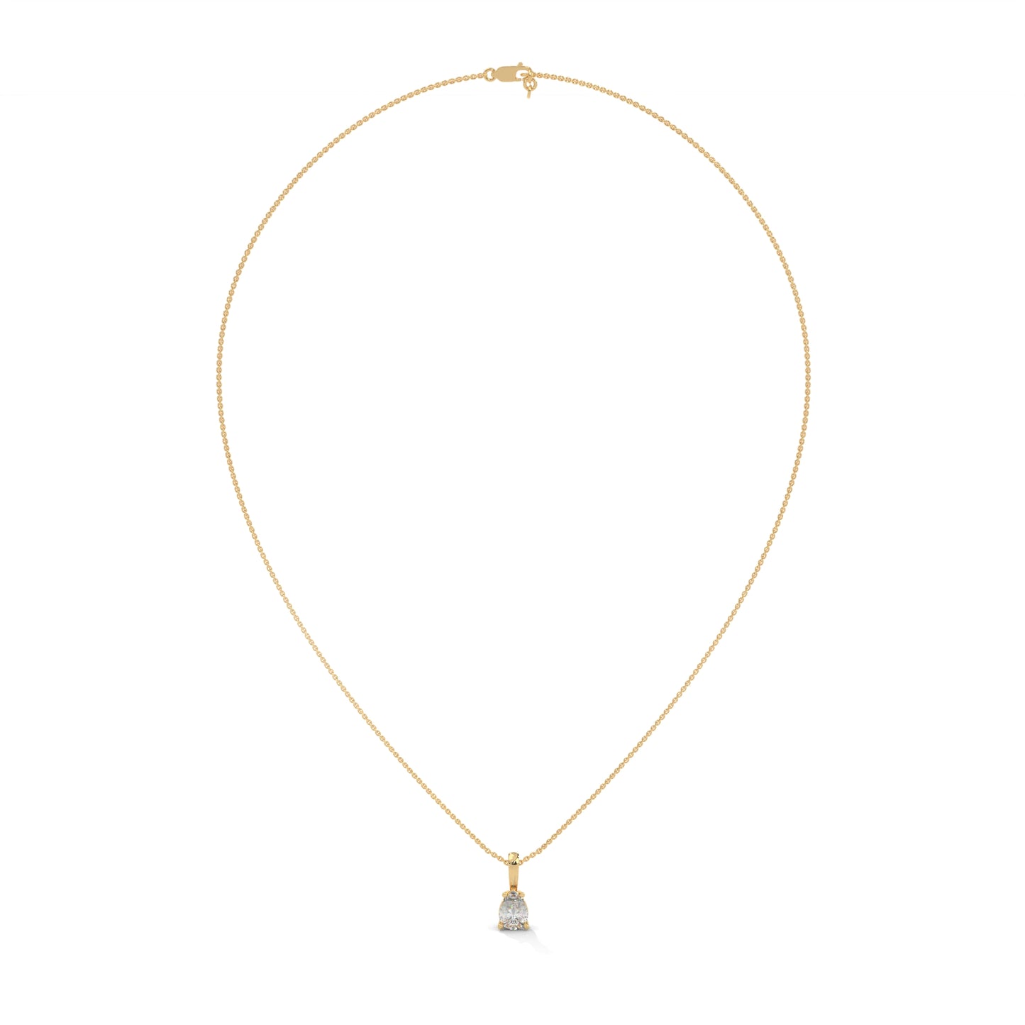 Caelira Pear Pendant With Chain