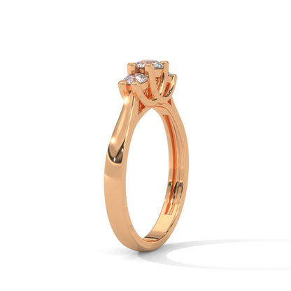 Trinity Solitaire Ring