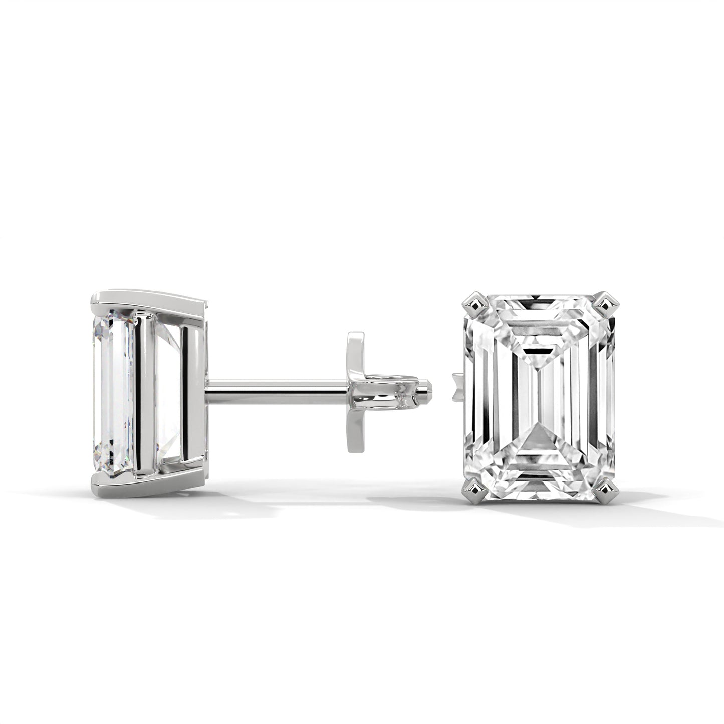 Althea Emerald Cut Stud Earrings