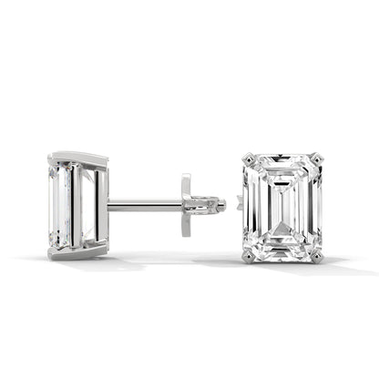 Althea Emerald Cut Stud Earrings
