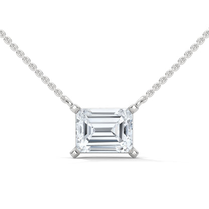 Sylore Emerald Cut Pendant With Chain