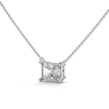 Sylore Emerald Cut Pendant With Chain