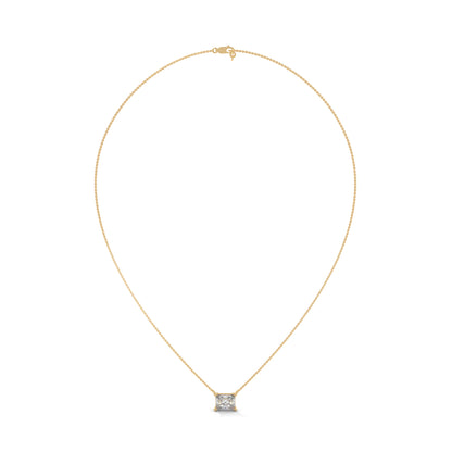 Sylore Emerald Cut Pendant With Chain