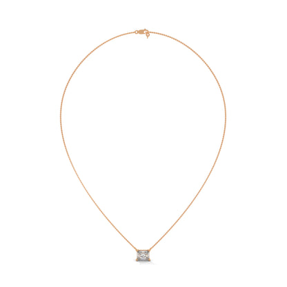 Sylore Emerald Cut Pendant With Chain