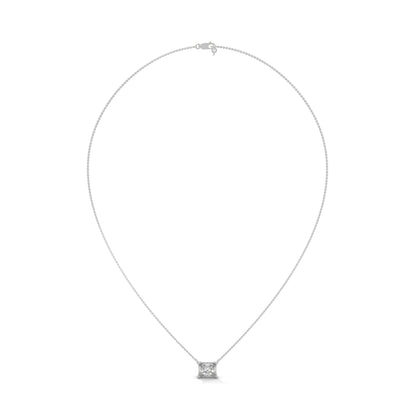 Sylore Emerald Cut Pendant With Chain