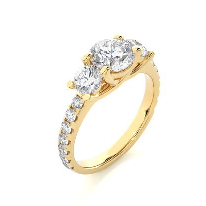 Bridal Three Stone Ring