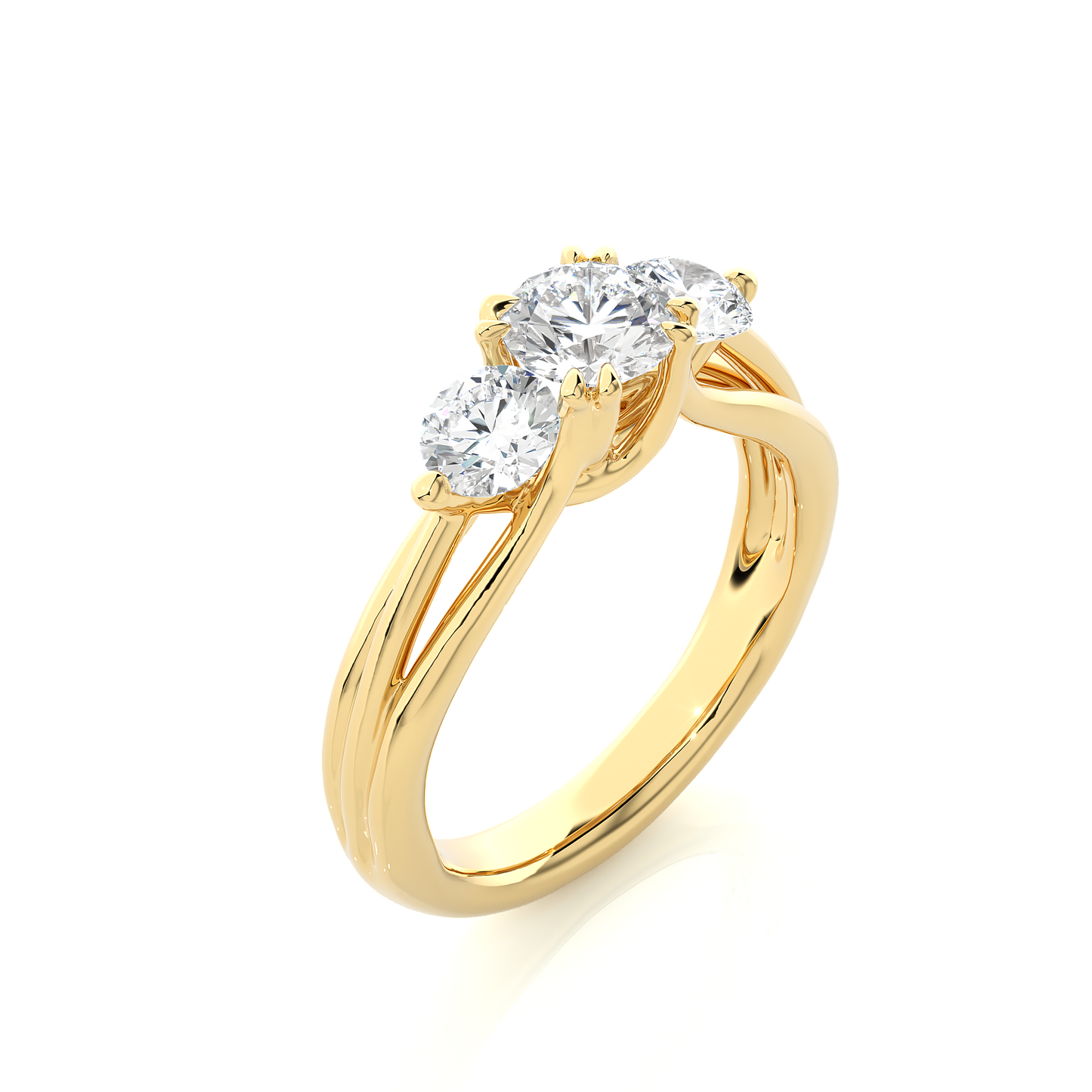 Triad Solitaire Ring