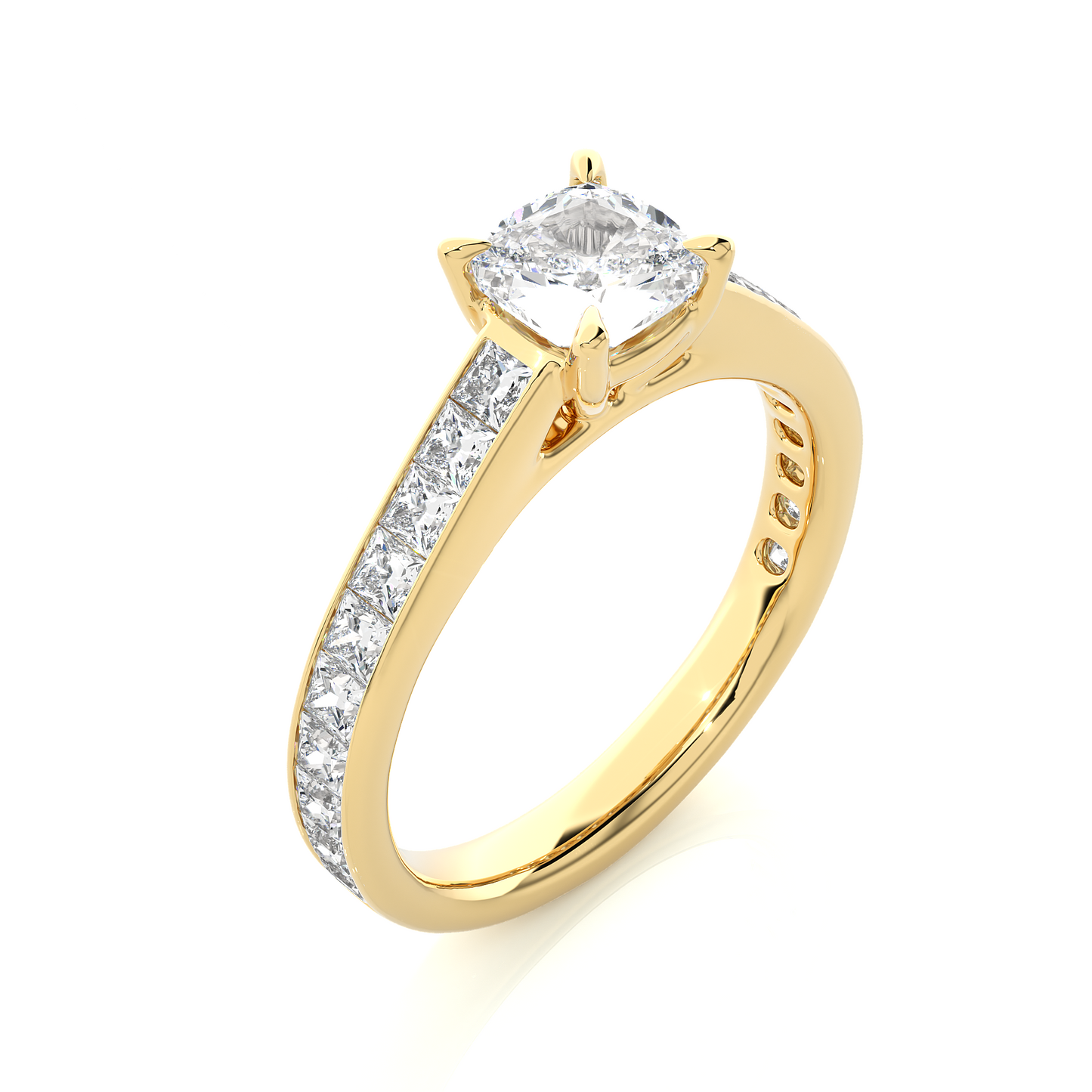 Velvet Cushion Side Stone Ring
