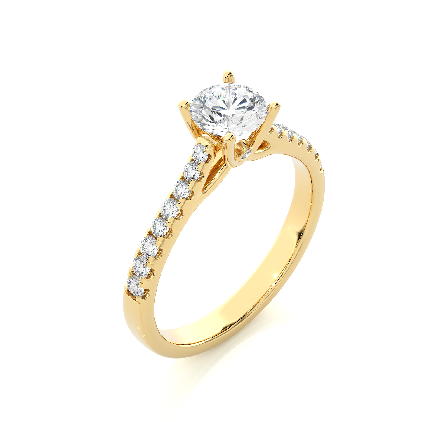 Grandeur Side Stone Ring