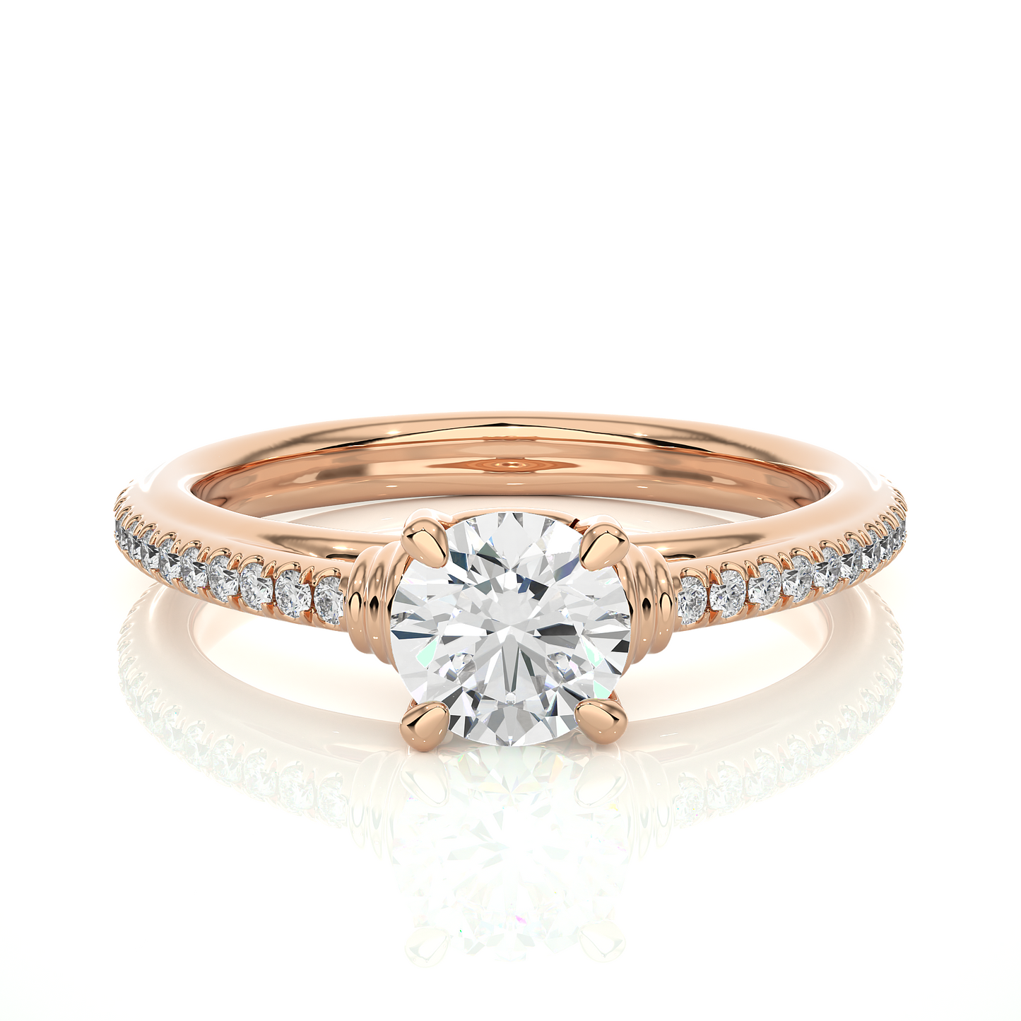 Luminaire Side Stone Ring