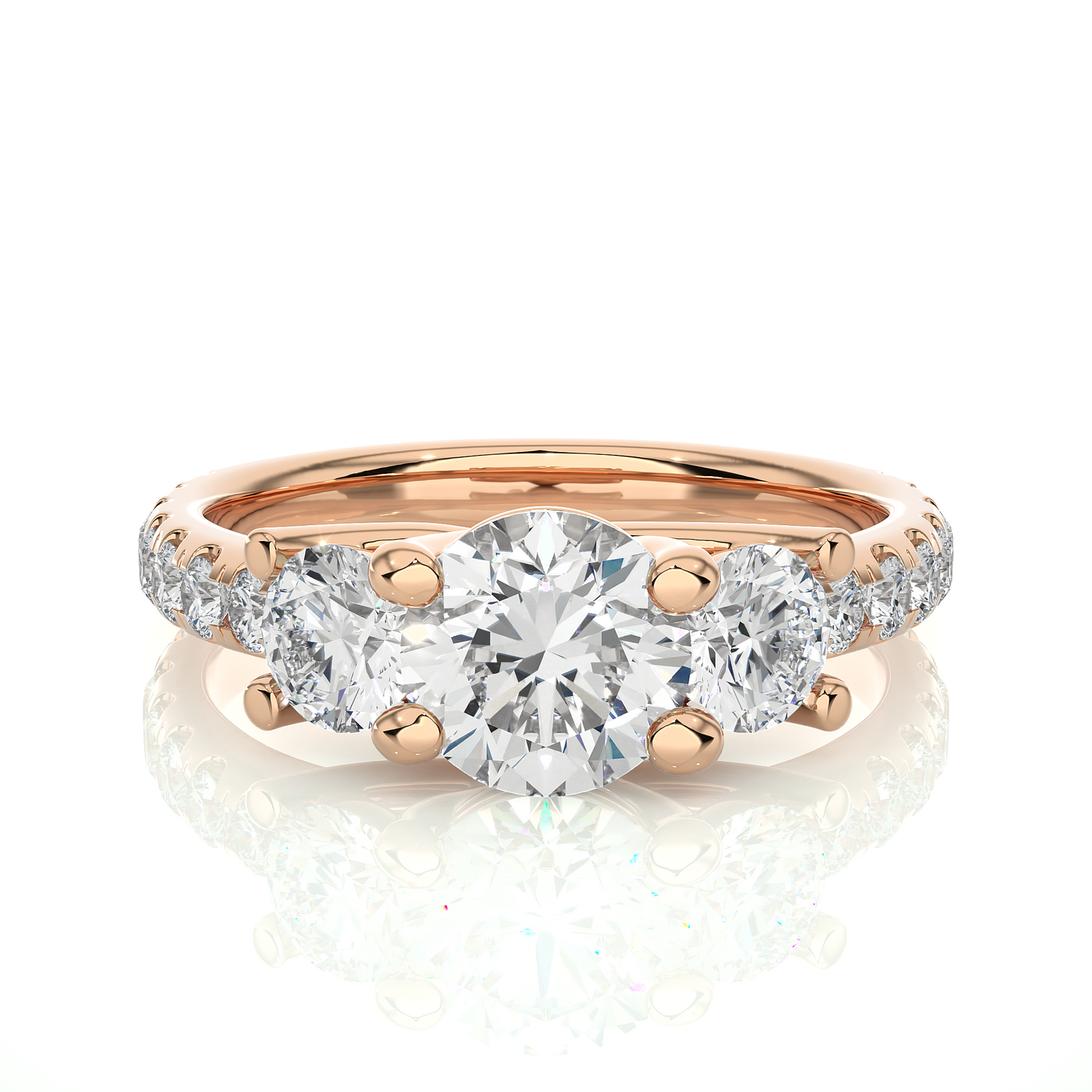 Bridal Three Stone Ring