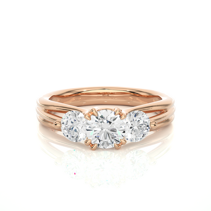 Triad Solitaire Ring
