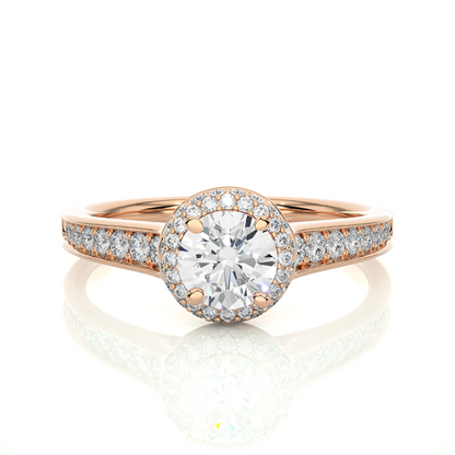 Multi Halo Soitaire Ring