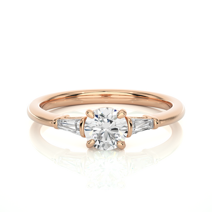 Feather Solitaire Ring