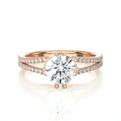 Double Lined Solitaire Ring