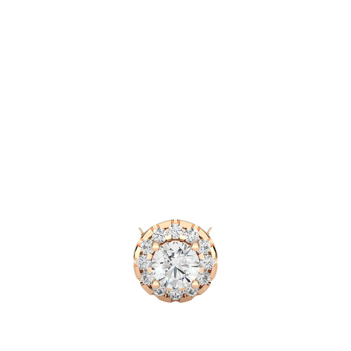 Classic Halo Pendant With Chain