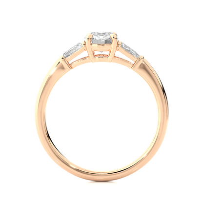 Feather Solitaire Ring