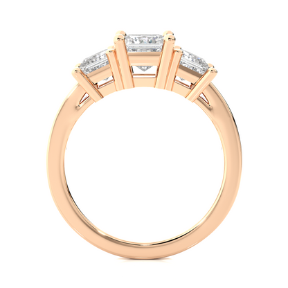 Three Stone Ring With Sides